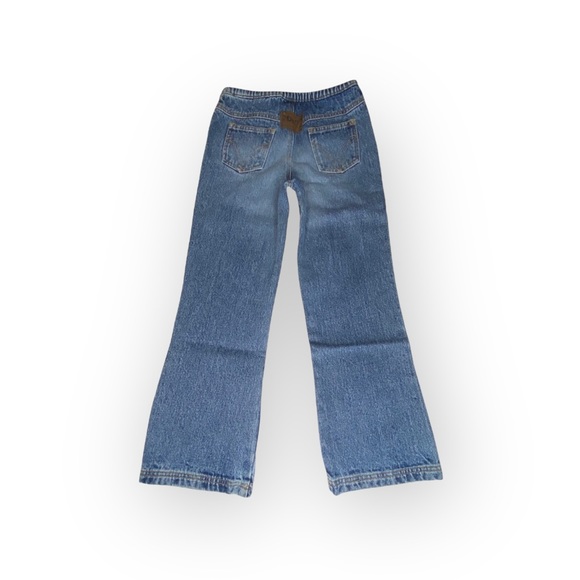 new Y2K Dolce & Gabbana D&G Junior ☻ Tie Front Denim Jeans ☻ Medium Blue ☻ 5 10 - Picture 3 of 16